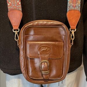 American Angel Vintage Brown Leather Messenger Bag